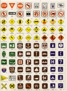 The road sign stickers that you would peel and place inside the Road Sign Games folder.