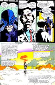 Slade Wilson walks off into the sunset at the end of Deathstroke #60