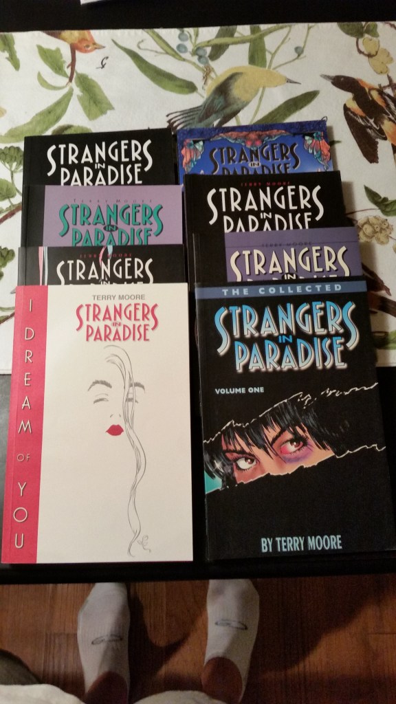 I picked up several Strangers in Paradise trades.