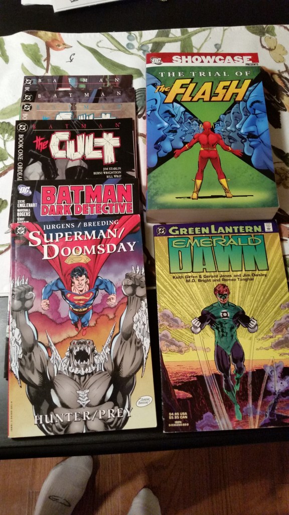 DC Comics trades that I purchased.
