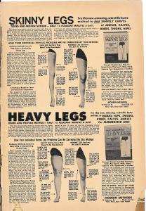 The weird leg-shaping ad from the back of the comic.